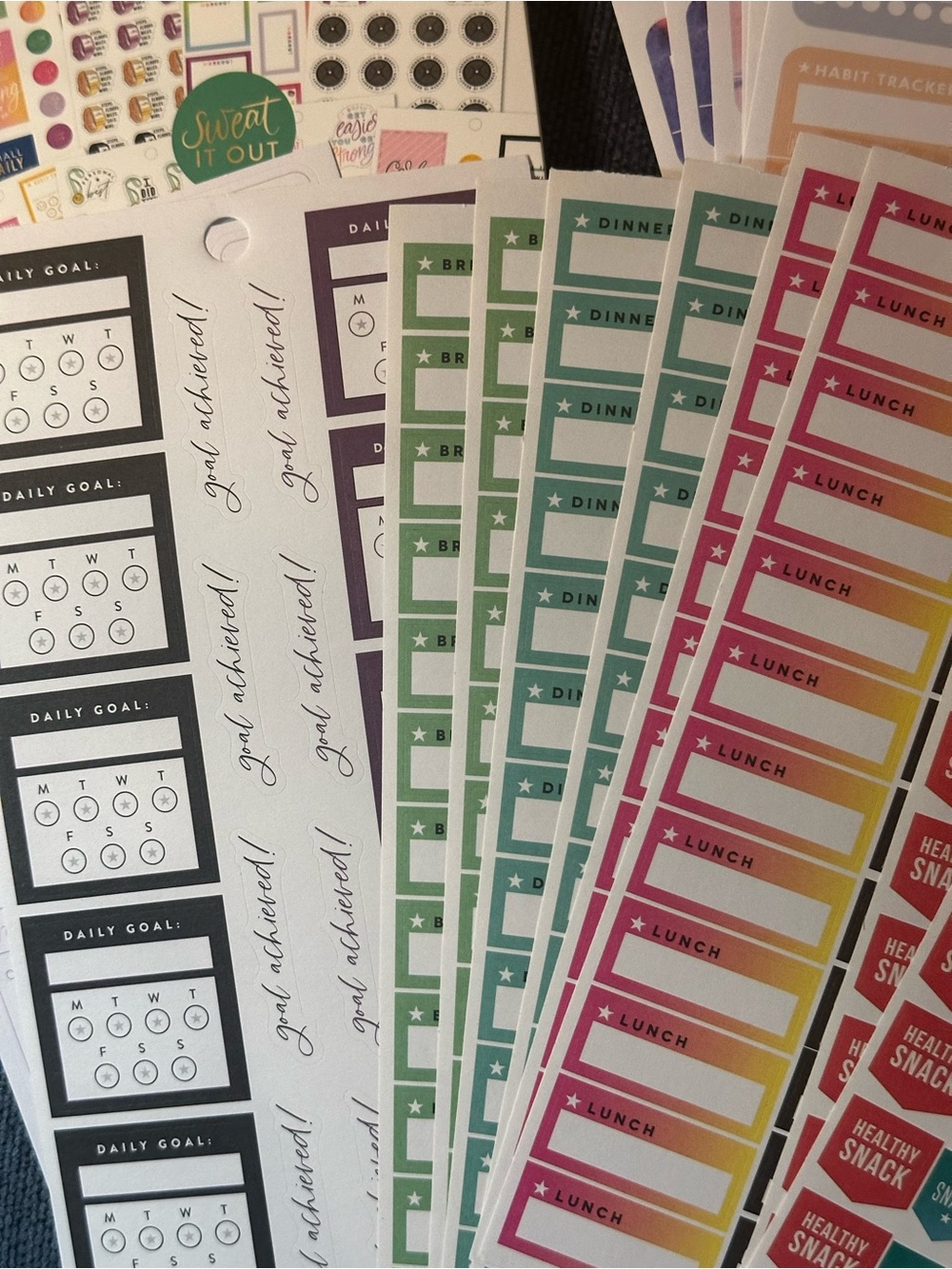 Happy Planner Fitness Sticker Book & 65 Sticker Sheets Bundle - Picture 5 of 8